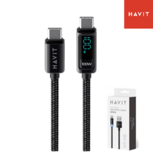 Cable HAVIT Tipo-C A Tipo-C PD 100W / 2 MT / Con Pantalla / CB6247