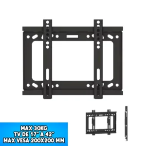 Soporte Para TV 17A42″ / MAX 30KG / Max VESA 200X200MM / RECLINABLE