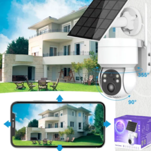 Cámara De Seguridad Exterior Wi-Fi Domo Con Panel Solar 4MP