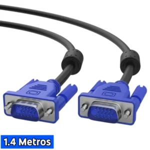 Cable VGA Macho A Macho / 1,4 MT / Acero Revestido De Cobre / 3+5 / Hasta 27″
