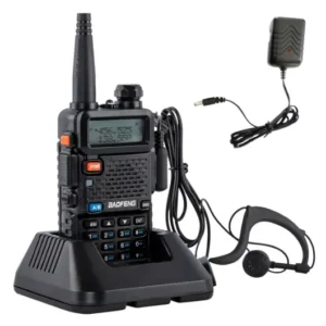 Handie Walkie Talkie / Con Base / Auriculares / Baofeng / 1 a 3KM / 16 canales / UV-5R PRO / 5W