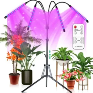 4 Lámparas Flexibles Para Crecimiento De Plantas Flores Con Trípode de 1.6 M / 40w