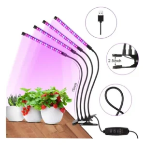 4 Lámparas Led Con Pinza Para Crecimiento De Plantas Flores / 40w