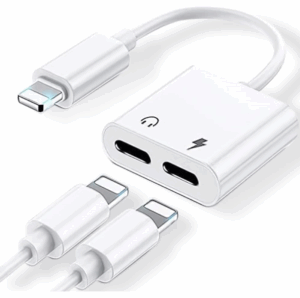 Adaptador Para iPhone Lightning 2 En 1 Audio Y Carga