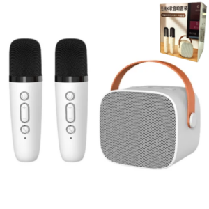 Parlante Bluetooth Karaoke Con 2 Micrófonos K1 / MicroSD / AUX 3.5MM