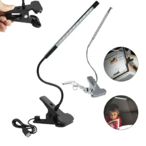 Lampara Luz Led Flexible Táctil Escritorio Mesa USB / 10 Leds / Con Pinza