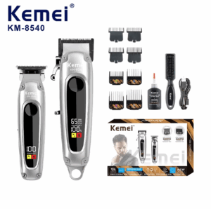 Set Combo 2 Maquinas Corta Pelo / Barba + Patillera / Kemei KM-8540 / 6500 Y 6000 RPM MAX / 5W