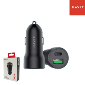 Cargador HAVIT USB De Auto Fast + Puerto Tipo-C PD 20W / CC613