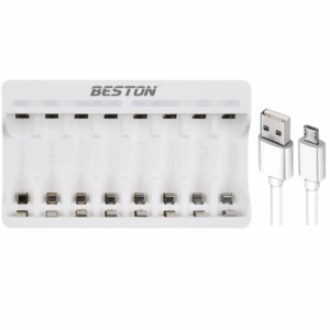 Cargador USB BESTON Para 8 Pilas 1.2V AA / AAA / CARGA RAPIDA