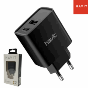 Cargador Pared HAVIT UC111 / USB FAST QC 3.0 + Puerto Tipo-C PD 20W