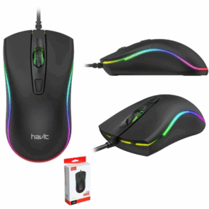 Mouse Gamer HAVIT MS72 / Luces RGB / Cableado USB / 800 / 1200 DPI