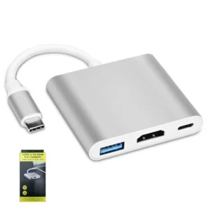 Adaptador Conversor Tipo-C A HDTV + Puerto USB + Puerto Tipo-C