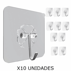 Gancho De Pared Adhesivo x10 Unidades