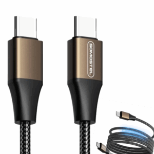 Cable PD 60W Tipo-C A Tipo-C 1MT / Acordonado / Enrolle Magnético / SOMOSTEL SMS-BW30
