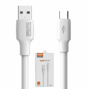 Cable USB A Tipo-C 120W 1MT / FAST CHARGE QC3.0 / EXTRA GRUESO / Somostel SMS-BA02