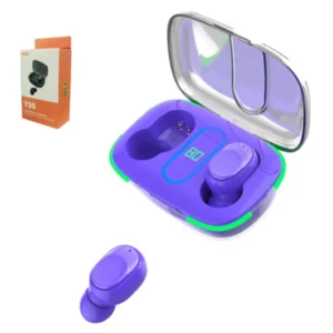 Auriculares Bluetooth Con Pantalla Digital Y90 / Violeta
