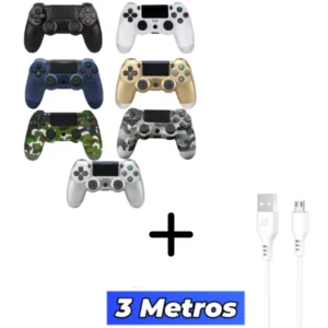 Joystick / Control Inalámbrico Para PS4 / PC + Cable Micro USB 3 Metros
