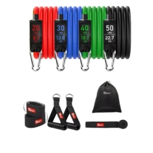 Set Juego De 4 Bandas Elásticas Resistencia SKEY (ROJO, AZUL, VERDE Y NEGRO)