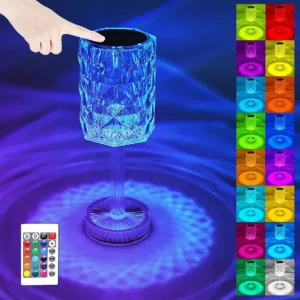 Lampara Portátil RGB Táctil Con Control / CRAQUELADA