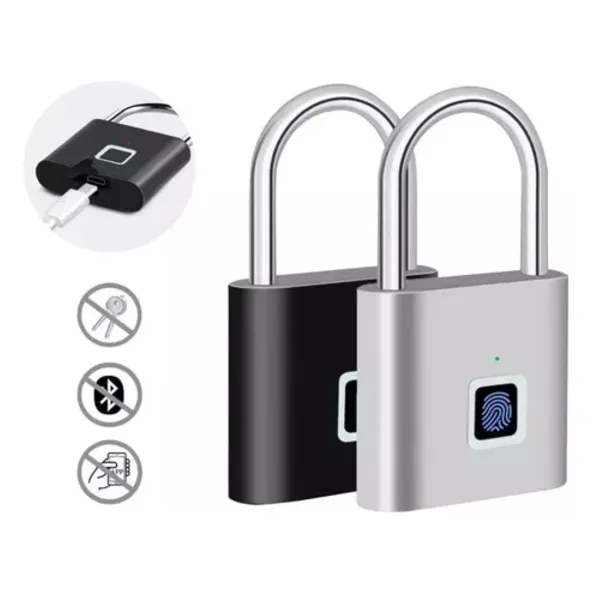 Candado De Seguridad Con Huellas Dactilares Recargable Impermeable