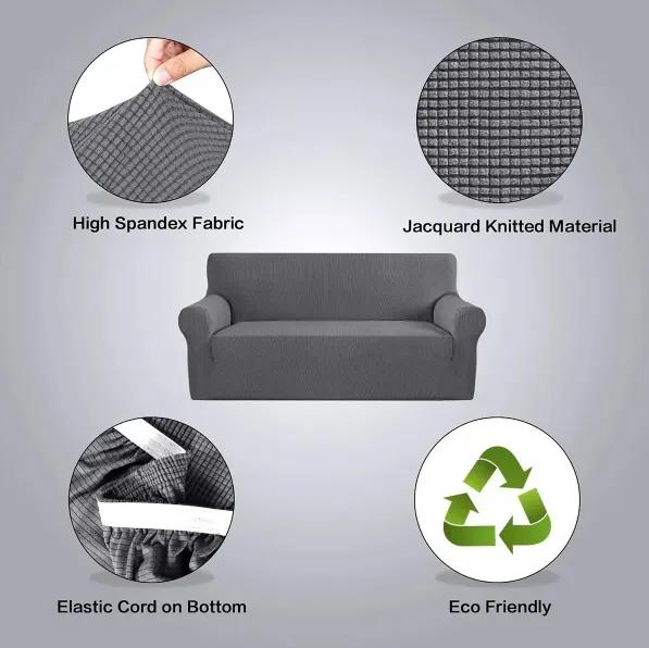 Funda Sofá 3 Cuerpos Cubre Sillón Elástica Tela Reforzada
