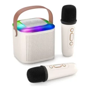 Parlante Bluetooth Karaoke Con 2 Micrófonos Y1 / Luces Led RGB / MicroSD / AUX 3.5MM