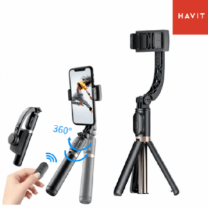 Estabilizador Gimbal / HAVIT ST7606 / Recargable / Trípode / Control Bluetooth / Rotación Automática 360°