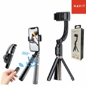 Estabilizador Gimbal / HAVIT ST7606 / Recargable / Trípode / Control Bluetooth / Rotación Automática 360°