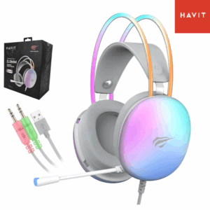 Auriculares Gamer HAVIT H2037d / Luces Led RGB / Micrófono / USB / 3.5mm