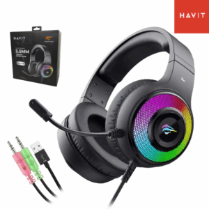 Auriculares Gamer HAVIT H2042d / Luces Led RGB / Micrófono / USB / 3.5mm