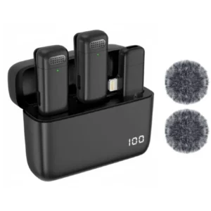 2 Micrófonos Inalámbricos Solaperos Para Celular Lightning / Con Filtro / K13
