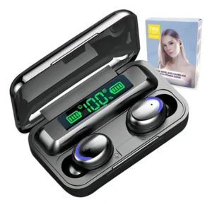 Auriculares Bluetooth Con Pantalla Digital Y Power Bank F9-43