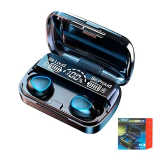 Auriculares Bluetooth Con Pantalla Digital Y Power Bank / M10