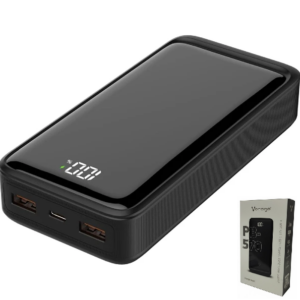 Power Bank VORAGO 20000 MAH Doble USB Carga Rápida Con Puerto Tipo-C PD 20W / PB-570
