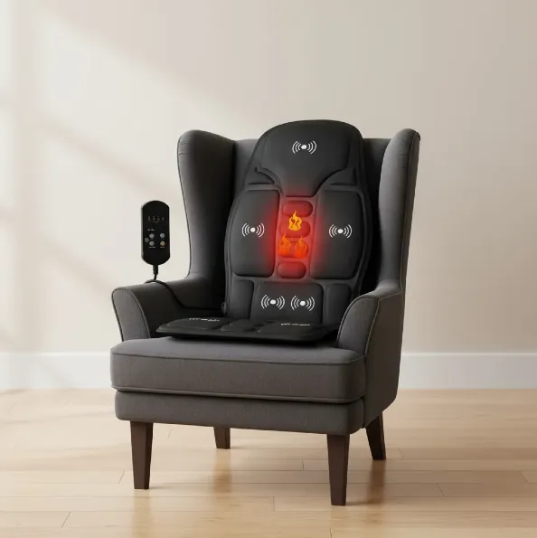 Colchón Masajeador Eléctrico 7 Cabezales Para Asiento / Con Calor