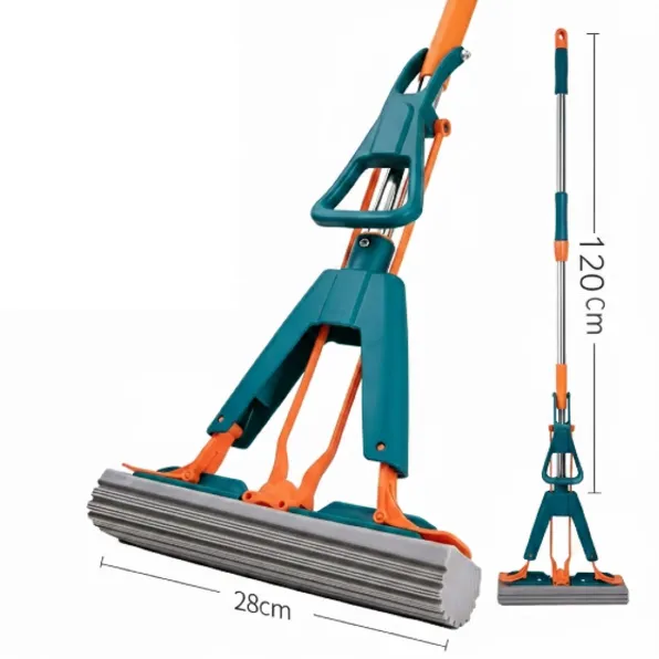 Mopa Trapeador Auto-Escurrible Retirable / Con Barrote de 1.2mt