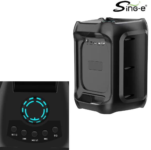 Parlante 4″ Bluetooth / Radio FM / MicroSD / USB / AUX 3.5mm / 8W / 1500mah / Sing-e ZQS-14105