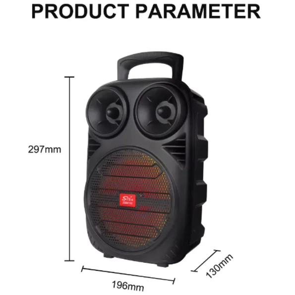 Parlante 6.5″ Bluetooth Con Micrófono / Radio FM / MicroSD / USB / 10W / 1800mah / Sing-e ZQS-6162