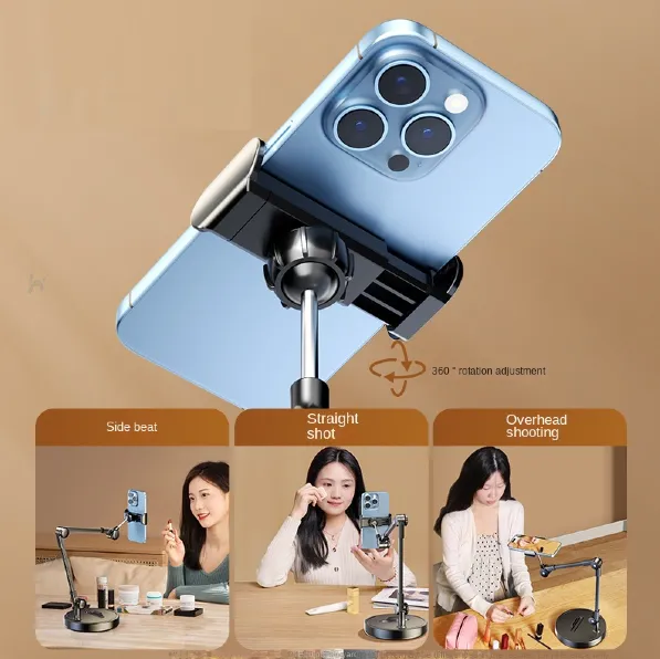 Soporte Brazo Giratorio 360° Con Base Para Celular