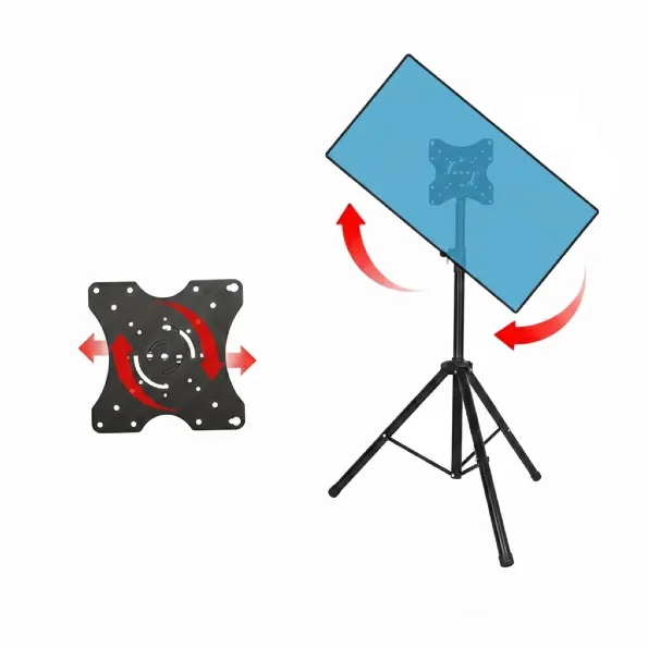 Soporte Trípode Para TV De Pie 14″ A 42″ / MAX 25KG / VESA 200X200MM / Giratorio 360°