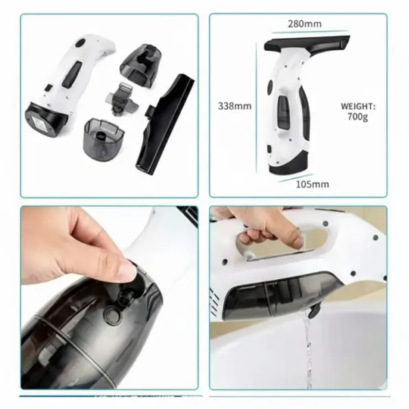 Limpia Vidrios Inalámbrico Portátil / 3 en 1 (Modo De Uso En Segunda Foto)