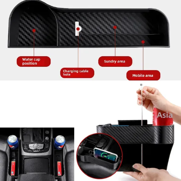 Par Organizadores Para Asiento De Auto Con Posa Vasos