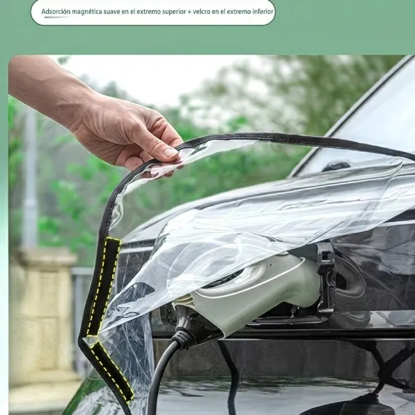 Cubre Puerto De  Carga  Para Auto Eléctrico / Imantado / Transparente