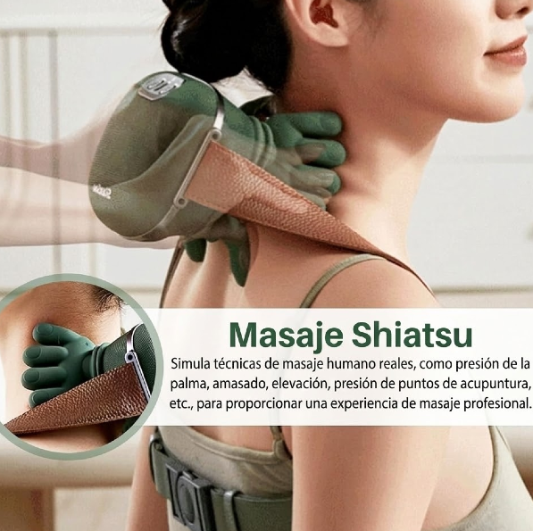 Masajeador Inalámbrico Recargable 3D Para Cuello / Hombros / Espalda