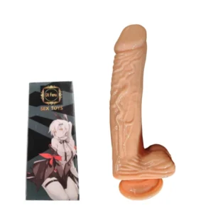 Consolador Dildo Pene Realista Con Escroto Y Ventosa / 22cm x 4.5cm Silicona