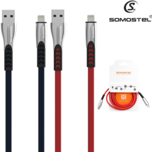 Cable USB A Lightning (Para iPhone) Somostel 1mt SMS-BW02