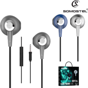 Auriculares Manos Libres 3.5mm Metálicos Somotel SMS-CJ05