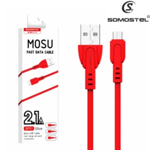Cable USB A Micro USB Somostel 1.2mt / 2.1A / SMS-BP01