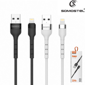 Cable USB A Lightning (Para iPhone) Somostel 1mt SMS-BP15
