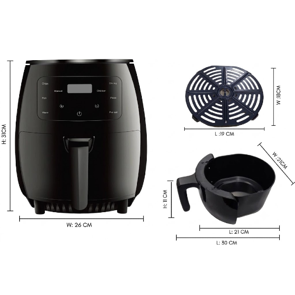 Freidora De Aire 6L / Táctil / 1200W